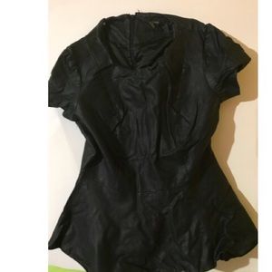 Forever 21 Black faux leather shirt